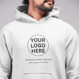 Professionell företagslogotyp och varumärkt textun hoodie