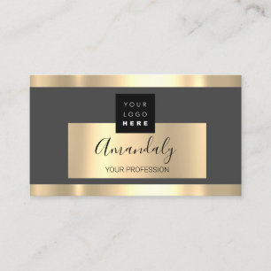 Professionell Företagstjänster Guld Logotyp VIP Visitkort