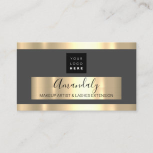 Professionell Företagstjänster Guld Logotyp VIP Visitkort