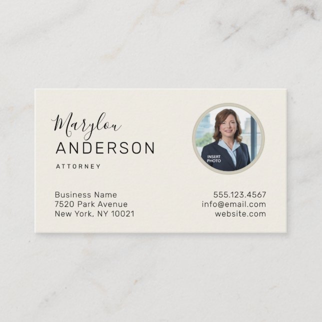 Professionell (FOTO INFOT) UNISEX - Affärskort Visitkort (Framsida)