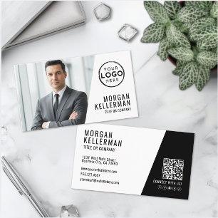 Professionell Foto QR-kod Firma Din Logotyp Visitkort
