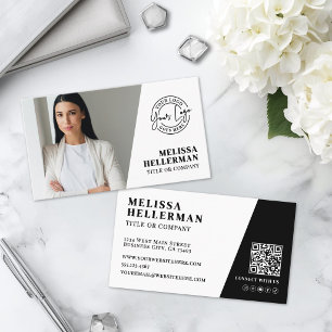 Professionell Foto QR-kod Firma Din Logotyp Visitkort
