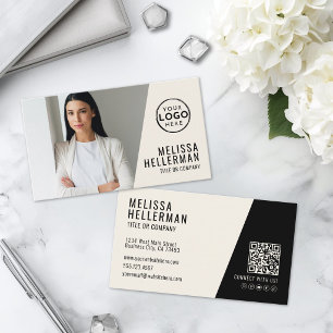 Professionell Foto QR-kod Firma Din Logotyp Visitkort