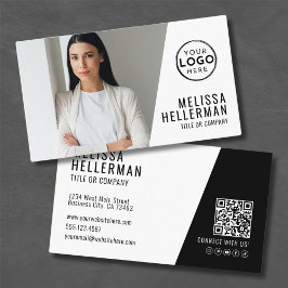 Professionell Foto QR-kod Firma Din Logotyp Visitkort