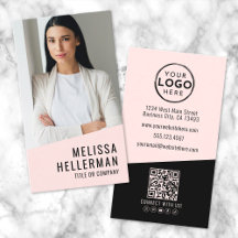 Professionell Foto QR-kod Logotyp Vertikal Rosa
