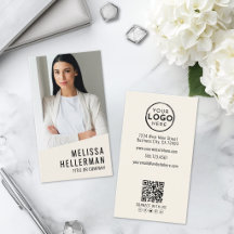 Professionell Foto QR-kod Logotyp Vertikal
