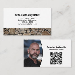 Professionell Foto QR-kod Stenmur Visitkort