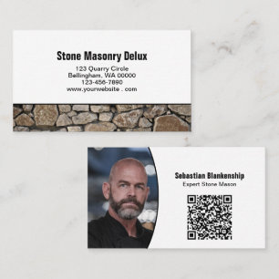 Professionell Foto QR-kod Stenmur Visitkort