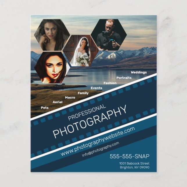 Professionell Fotography Business Flygblad (Framsidan)