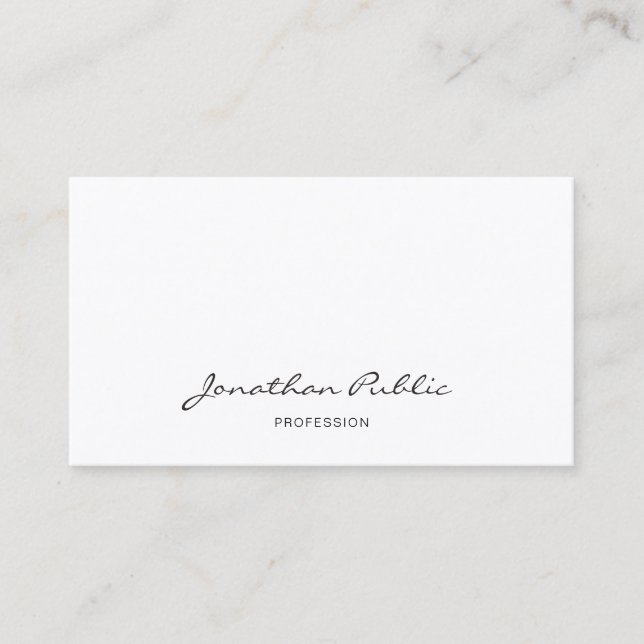 Professionell Freehand Script Elegant Modern Chic Visitkort (Framsida)