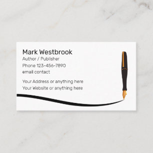 Professionell Freelance Writer Author Visitkort