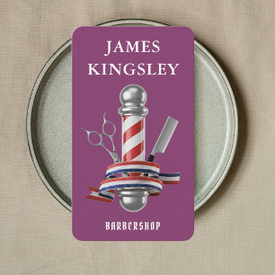 Professionell frisyr Barber stolpe Modern barberar Visitkort