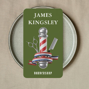 Professionell frisyr Barber stolpe Modern barberar Visitkort