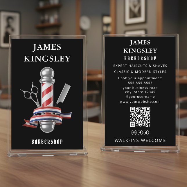 Professionell frisyr Barberarstång Modern barberar Flygblad (Skapare uppladdad)