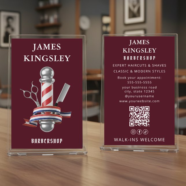 Professionell frisyr Barberarstång Modern barberar Flygblad (Skapare uppladdad)