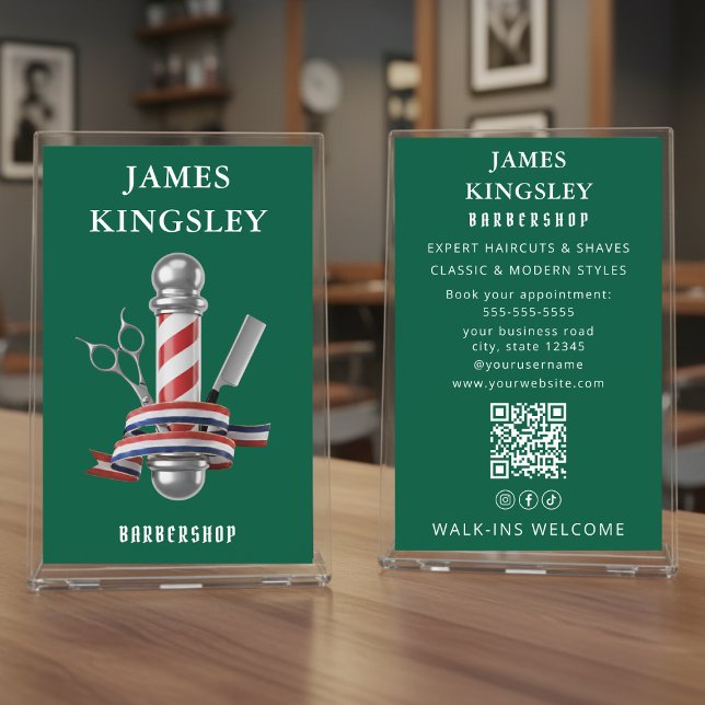 Professionell frisyr Barberarstång Modern barberar Flygblad (Skapare uppladdad)