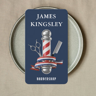 Professionell frisyr Barberarstång Modern barberar Visitkort