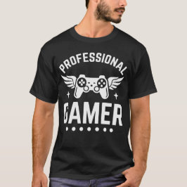 Professionell Gamer Minimalistisk T-Shirt - Sleek 