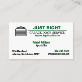 Professionell Garage Door Service Visitkort