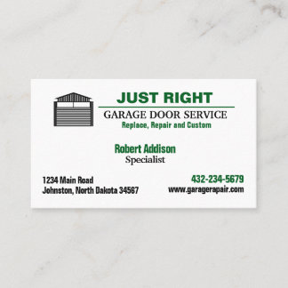 Professionell Garage Door Service Visitkort