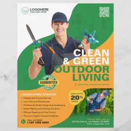Professionell Garden Services, landskap Reklamblad