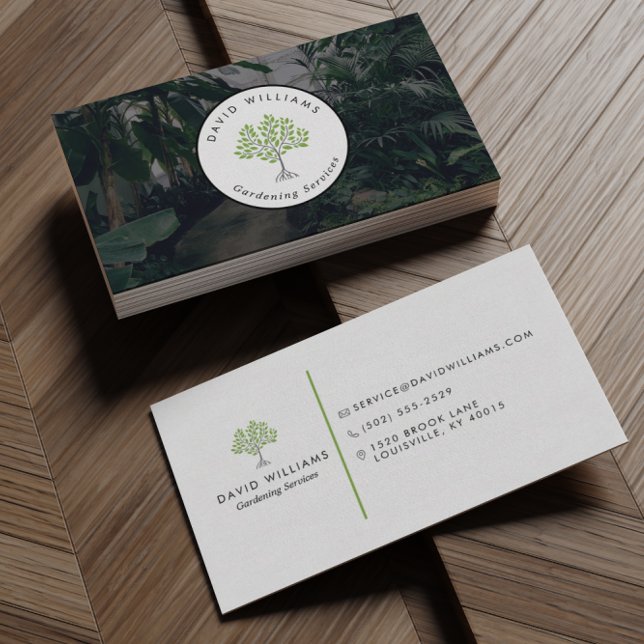 Professionell Gardener Landscaping Träd Visitkort (Skapare uppladdad)