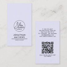 Professionell generisk lavendelfärgad logotyp QR-k