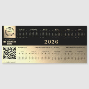 Professionell generisk svart & guld 2026 kalender