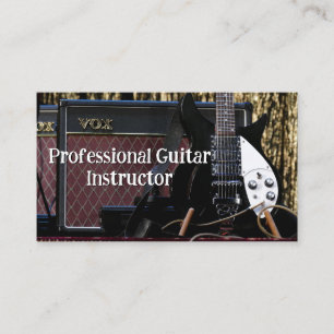 Professionell gitarrinstruktör visitkort