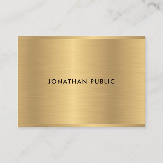 Professionell Glamor Guld Template Elegant Modern Visitkort (Framsida)