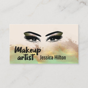 Professionell glamoral calligraphy makeup artist visitkort