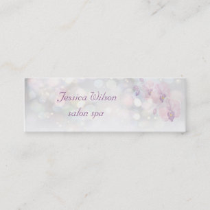 Professionell glamoral elegant bokeh orchid mini visitkort
