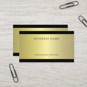 Professionell Glamoral Guld Effect Plain Trendig Visitkort