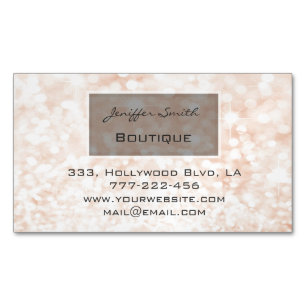 Professionell glamorös elegant chic glitter visitkortmagnet
