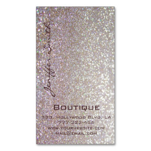 Professionell glamorös elegant glitter visitkortmagnet