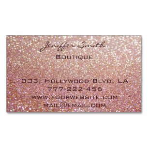 Professionell glamorös elegant glitter visitkortmagnet