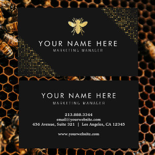 professionell glitter Bee BeeKeeper Honung Visitkort