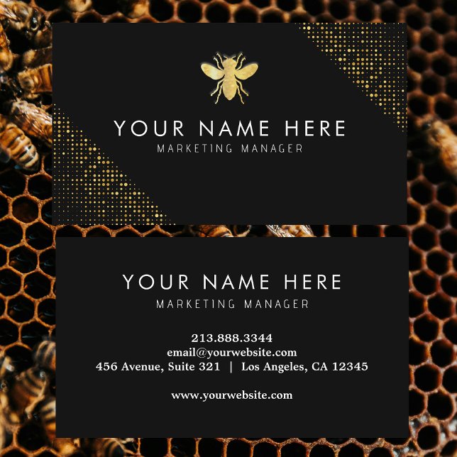 professionell glitter Bee BeeKeeper Honung Visitkort (Skapare uppladdad)