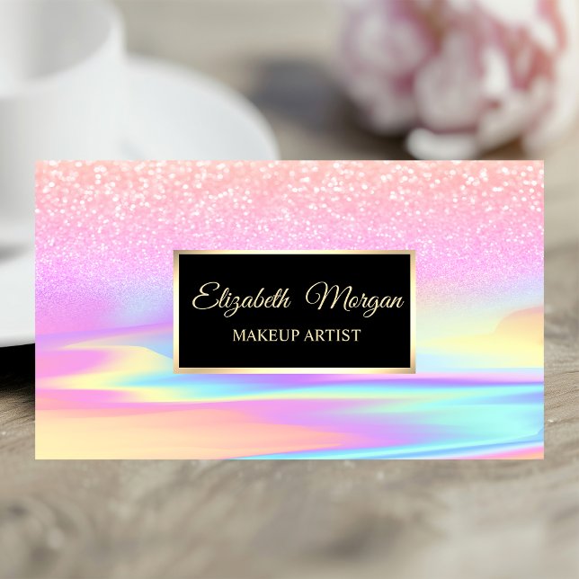 Professionell Glitter Holografiska Ram Bokeh Visitkort (Skapare uppladdad)