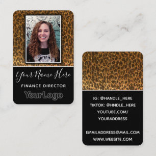 Professionell Glitter Photo Anpassningsbar Busines Visitkort