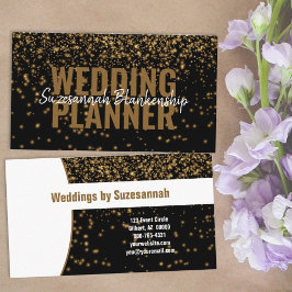 Professionell Glowing Guld Glitter Black Anpassnin Visitkort