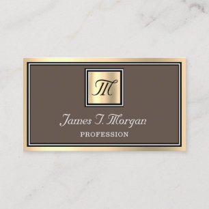 Professionell Golden Coffee Framed VIP Monogram Visitkort