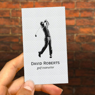 Professionell Golf Instructor Golf Coach Visitkort
