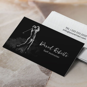 Professionell Golf Instructor Golf Swing Coach Visitkort
