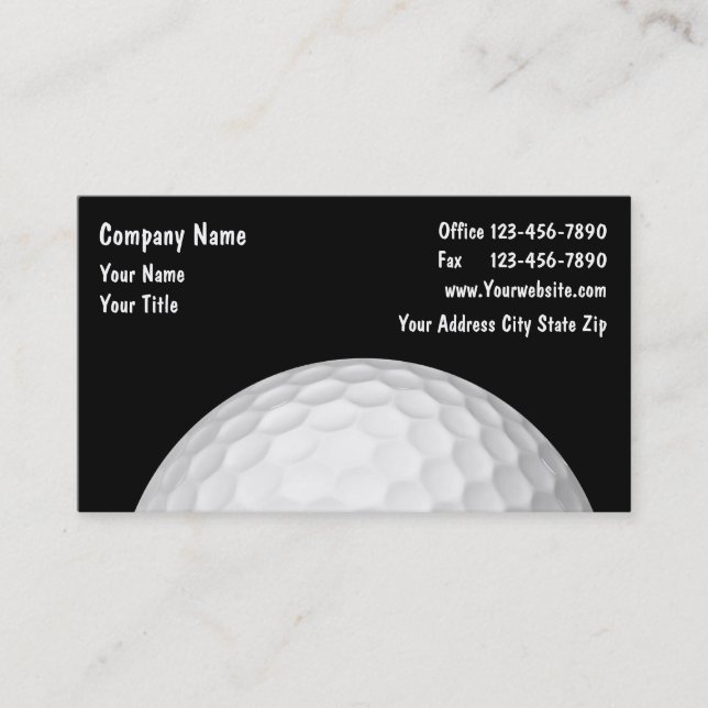 Professionell golftema visitkort (Framsida)