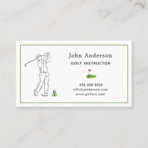 Professionell golftränare visitkort