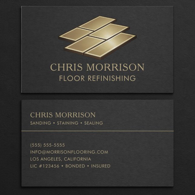 Professionell golvrenovering visitkort (Skapare uppladdad)