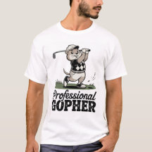 Professionell Gopher - Retro Golf Illustration
