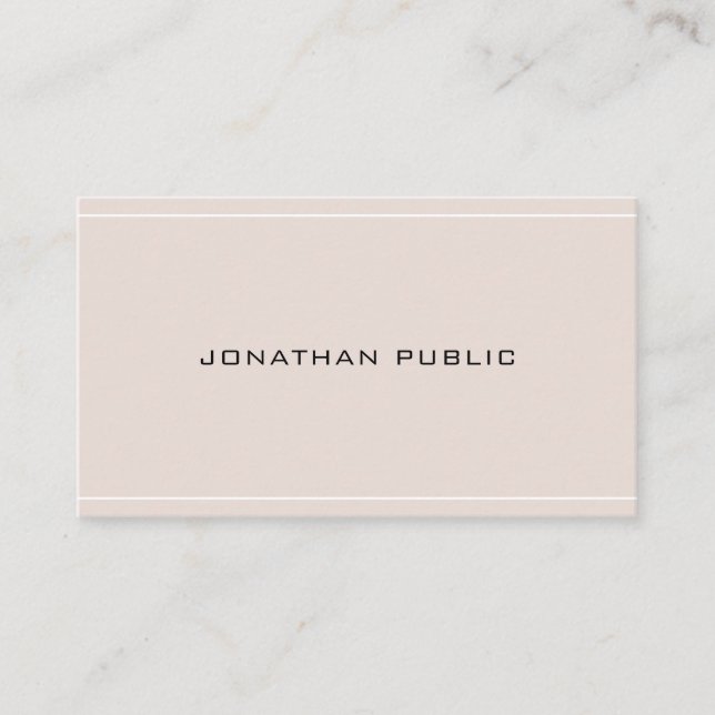 Professionell Gothic Font Fashionable Sleek Plain Visitkort (Framsida)