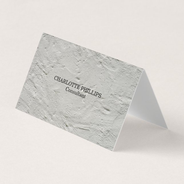 Professionell grå väggstruktur minimalism enkel visitkort (Framsida)